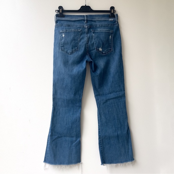 Mother The Weekender Fray Flare Jeans - Graffiti Girl Distressed Wash - Size 27 - Picture 4 of 14